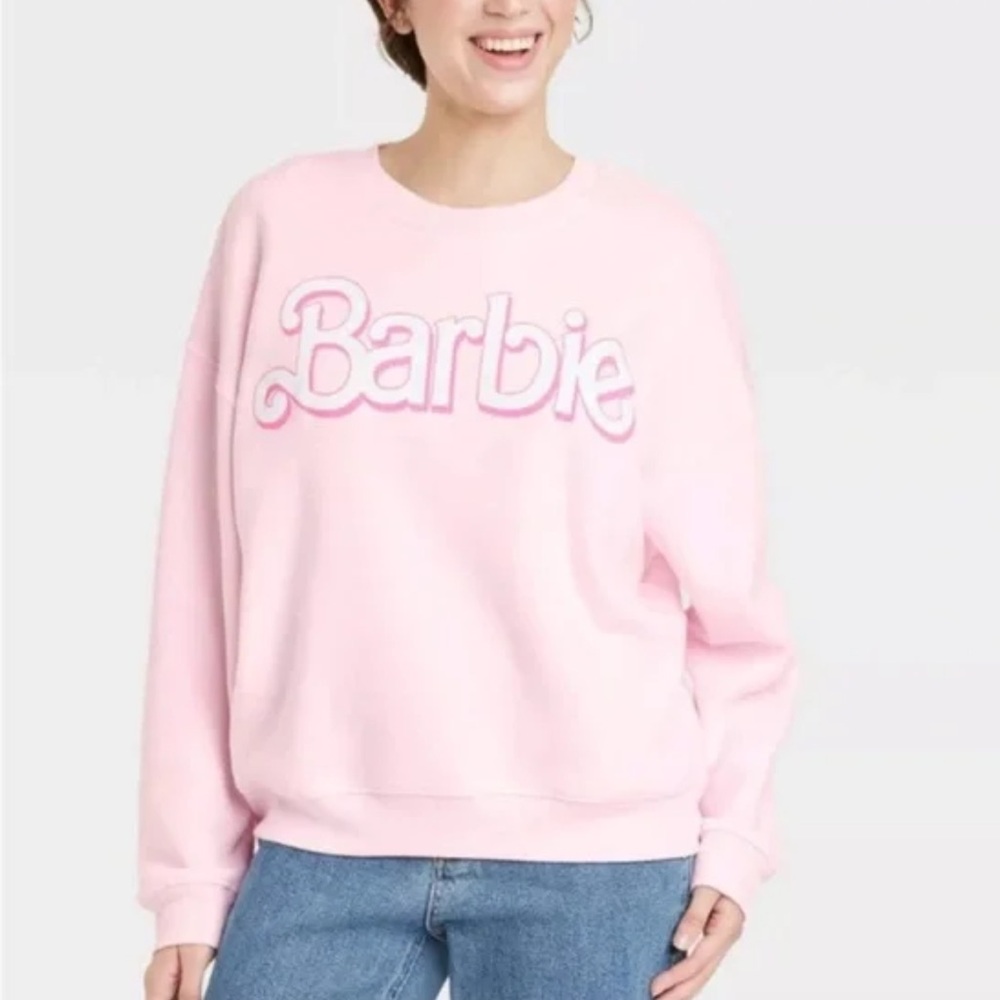 Barbie‎ Light Pink Logo Sweatshirt size M